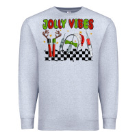 Heather Grey jolly vibes Premium Sweatshirt - MaliasSmallBusiness