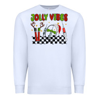 White jolly vibes Premium Sweatshirt - MaliasSmallBusiness