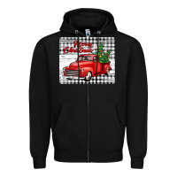 Black merry christmas mousepad Zipper Hoodie - Jasminsmagicworld