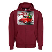 Burgundy merry christmas mousepad Zipper Hoodie - Jasminsmagicworld