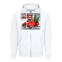 White merry christmas mousepad Zipper Hoodie - Jasminsmagicworld