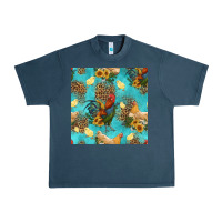Midnight Navy poultry animals seamless pattern Urban Heavy Tee - HRA Design Shop