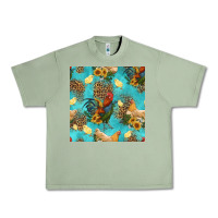 Oil Green poultry animals seamless pattern Urban Heavy Tee - HRA Design Shop