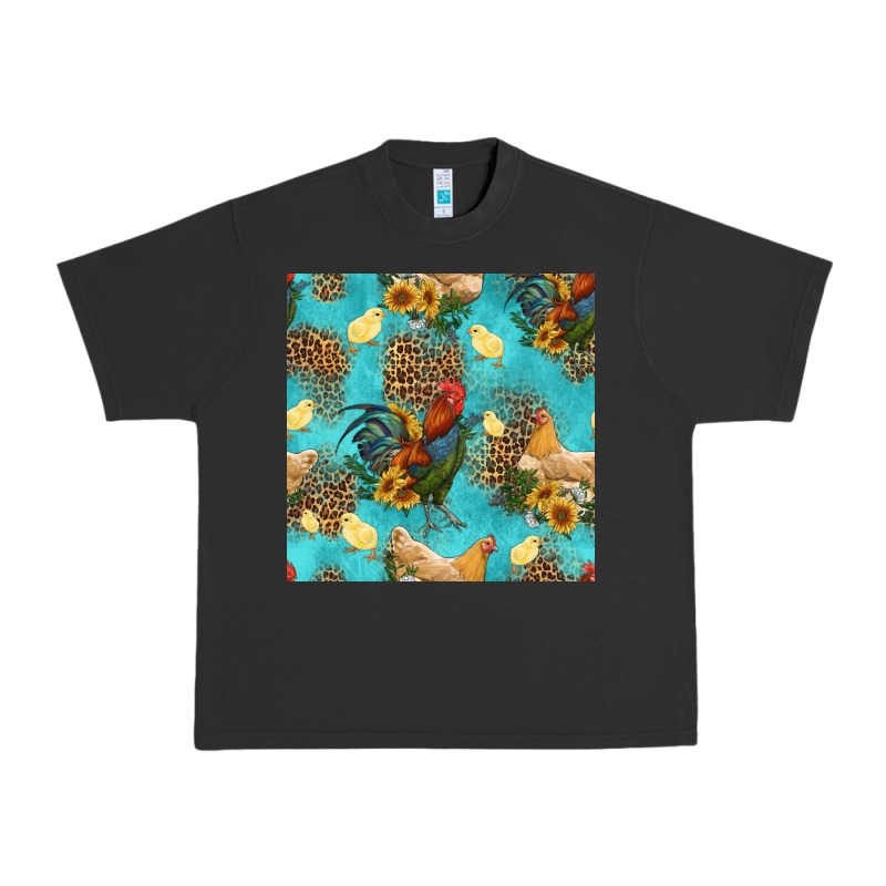Poultry Animals Seamless Pattern Urban Heavy Tee by HRA Design Shop | Teevron