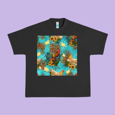 Poultry Animals Seamless Pattern Urban Heavy Tee Designed By Hra Design Shop