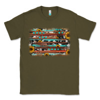 Army Green sunflower gemstone background Classic Tee - JahusDesignShop