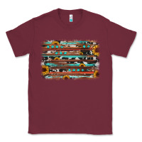 Burgundy sunflower gemstone background Classic Tee - JahusDesignShop