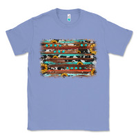 Colony Blue sunflower gemstone background Classic Tee - JahusDesignShop