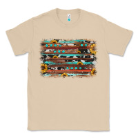 Mushroom sunflower gemstone background Classic Tee - JahusDesignShop