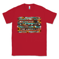 Red sunflower gemstone background Classic Tee - JahusDesignShop