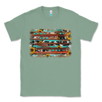 Sage sunflower gemstone background Classic Tee - JahusDesignShop