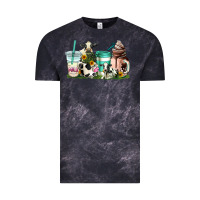Cloud Black cow coffee cups Vintage Tee - AdoDesignShop