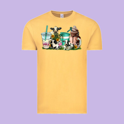 Cow Coffee Cups Vintage Tee Designed By Adodesignshop