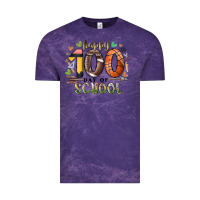 Cloud Purple happy 100 americana football basketball day of sch Vintage Tee - RacoonDesign