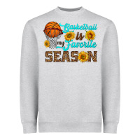 Heather Grey basketball is my favorite season Heavyweight Sweatshirt - HRA Design Shop