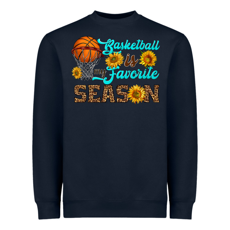 Basketball Is My Favorite Season Heavyweight Sweatshirt by HRA Design Shop | Teevron