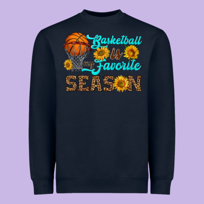 Basketball Is My Favorite Season Heavyweight Sweatshirt Designed By Hra Design Shop