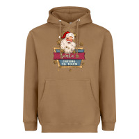 Toasted Coconut santa's coming to town Heavyweight Hoodie - MaliasSmallBusiness