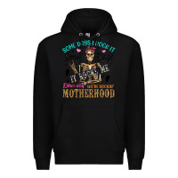 Black some days i rock it some days it rocks me either w Premium Hoodie - Artiststas