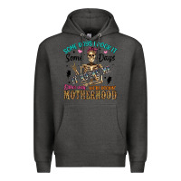 Charcoal Heather some days i rock it some days it rocks me either w Premium Hoodie - Artiststas