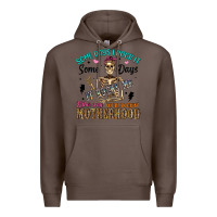 Coffee some days i rock it some days it rocks me either w Premium Hoodie - Artiststas