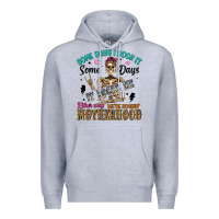 Heather Grey some days i rock it some days it rocks me either w Premium Hoodie - Artiststas