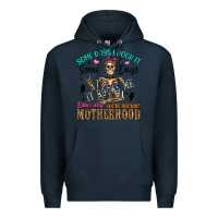 Navy some days i rock it some days it rocks me either w Premium Hoodie - Artiststas
