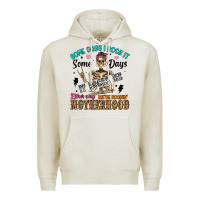 Oatmeal Heather some days i rock it some days it rocks me either w Premium Hoodie - Artiststas