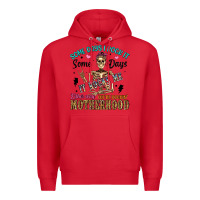 Red some days i rock it some days it rocks me either w Premium Hoodie - Artiststas
