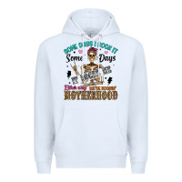 White some days i rock it some days it rocks me either w Premium Hoodie - Artiststas