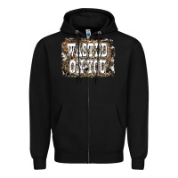 Black Western Wasted On You Background Zipper Hoodie - LillyAllenDesigns