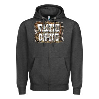 Charcoal Heather Western Wasted On You Background Zipper Hoodie - LillyAllenDesigns