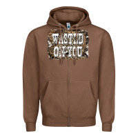 Chestnut Western Wasted On You Background Zipper Hoodie - LillyAllenDesigns