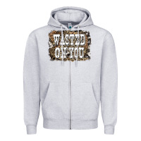 Heather Grey Western Wasted On You Background Zipper Hoodie - LillyAllenDesigns