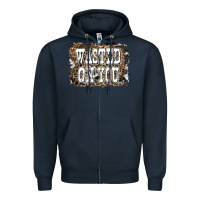 Navy Western Wasted On You Background Zipper Hoodie - LillyAllenDesigns