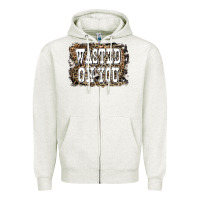 Oatmeal Heather Western Wasted On You Background Zipper Hoodie - LillyAllenDesigns