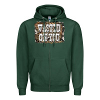 Sports Green Western Wasted On You Background Zipper Hoodie - LillyAllenDesigns