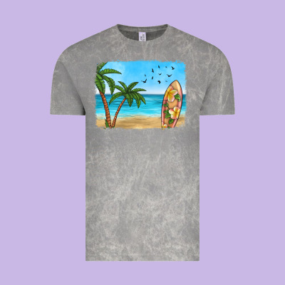 Beach Background Vintage Tee Designed By Hra Design Shop