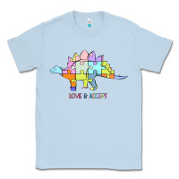 Dusty Blue Titi Pretty Art Love And Accept Classic Tee - CowhideDigitalArt