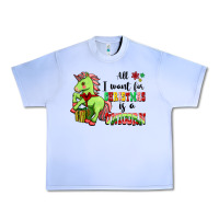 Grape Ice All I Want For Christmas Is A Unicorn Urban Heavy Tee - FaDigitalArtStudio