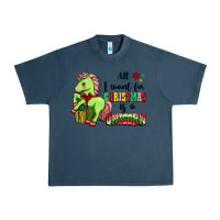 Midnight Navy All I Want For Christmas Is A Unicorn Urban Heavy Tee - FaDigitalArtStudio