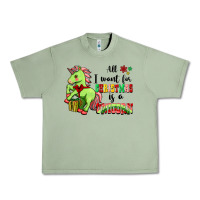 Oil Green All I Want For Christmas Is A Unicorn Urban Heavy Tee - FaDigitalArtStudio