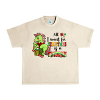 Sandshell All I Want For Christmas Is A Unicorn Urban Heavy Tee - FaDigitalArtStudio