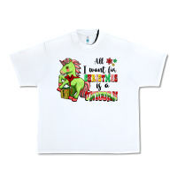 White All I Want For Christmas Is A Unicorn Urban Heavy Tee - FaDigitalArtStudio