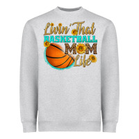 Heather Grey livin' that basketball mom life Heavyweight Sweatshirt - HRA Design Shop