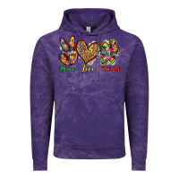 Cloud Purple peace love autism Vintage Hoodie - Zillion Design Studio