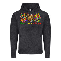 Vintage Black peace love autism Vintage Hoodie - Zillion Design Studio