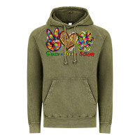 Vintage Olive peace love autism Vintage Hoodie - Zillion Design Studio