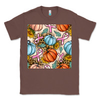 Chestnut breast cancer awareness with pumpkin and leopard seamless pattern Classic Tee - BundleAndBundleShop
