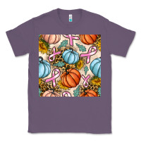 Lavender breast cancer awareness with pumpkin and leopard seamless pattern Classic Tee - BundleAndBundleShop